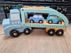 Little Dutch trek vrachtwagen met auto's, Kinderen en Baby's, Speelgoed | Speelgoedvoertuigen, Ophalen of Verzenden, Gebruikt