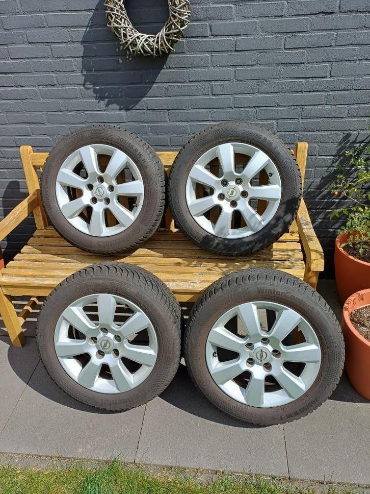 Winterbanden plus lichtmetalen velgen voor Opel Zafira, Auto-onderdelen, Banden en Velgen, Banden en Velgen, Winterbanden, 16 inch