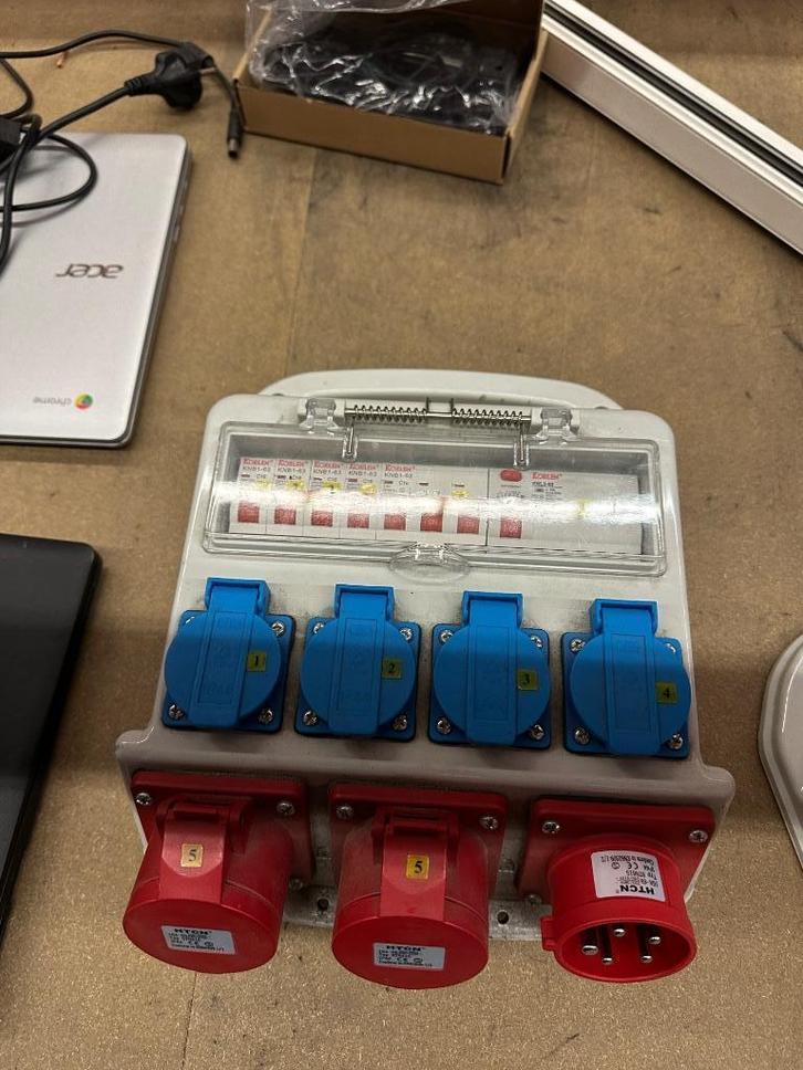 Krachtstroom Verdeler met doorlus en automaten, Doe-het-zelf en Verbouw, Elektra en Kabels, Zo goed als nieuw, Overige typen, Ophalen of Verzenden