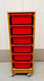 Vintage schoolkast knutselkast bakkenkast lades bakken kast, Ophalen, Gebruikt, Minder dan 50 cm, 90 tot 105 cm