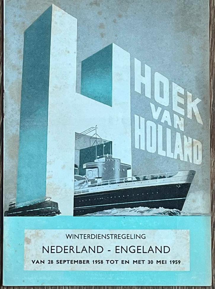 dienstregeling 1958 S.M.Zeeland Hoek v. Holland Harwich, Verzamelen, Scheepvaart, Gebruikt, Boek of Tijdschrift, Ophalen of Verzenden