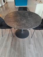 Ronde tafel zwart, Ophalen, Rond, Zo goed als nieuw, 100 tot 150 cm