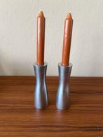 Set van 2 vintage ikea kandelaars chroom design space age, Ophalen of Verzenden, Huis en Inrichting