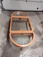 Glazen salon tafel, Huis en Inrichting, Tafels | Salontafels, Ophalen, 100 tot 150 cm, 50 tot 100 cm, Minder dan 50 cm