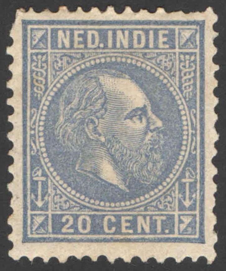 Ned-Indie NVPH nr 12 ongebruikt Koning Willem III 1870, Postzegels en Munten, Postzegels | Nederlands-Indië en Nieuw-Guinea, Postfris