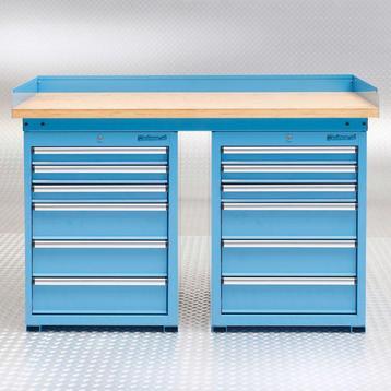 Werkbank, werktafel PRO- bamboe werkblad. - 12 lades - 150cm beschikbaar voor biedingen