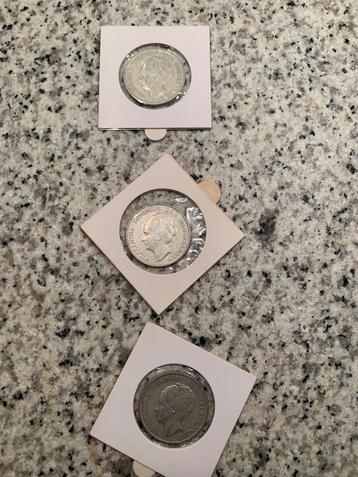 Set Wilhelmina 1 gulden 1923-1929-1930 beschikbaar voor biedingen