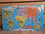 Janod Wereldkaart magneetpuzzel, Ophalen, Zo goed als nieuw, Wanddecoratie