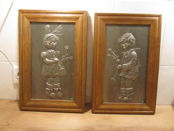 Set wandversiering tin schilderij beschikbaar voor biedingen