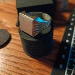 Zilveren Zegelring met initialen PB, Argent, Gebruikt, 20 of groter, PB