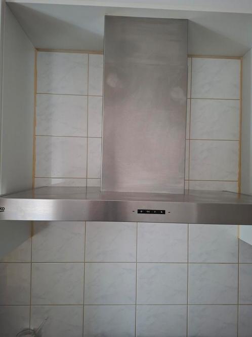Beko afzuigkap RVS  zilver grijs 90 cm, Witgoed en Apparatuur, Afzuigkappen, Zo goed als nieuw, Wandschouwkap, Motor, Recirculatie