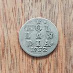 Oude zilveren munt dubbele wapenstuiver Holland 1752, Ophalen of Verzenden, Vóór koninkrijk, Overige waardes