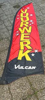 2x Vulcan Vuurwerk Beachflag💥Banner Vlag grondank 3.60 mtr, Diversen, Gebruikt, Vuurwerk.nl, Vuurwerk, Ophalen