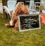 Welkomstbord bruiloft spiegel, Ophalen, Zo goed als nieuw, 75 tot 100 cm, Minder dan 100 cm