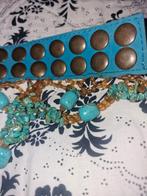 Blauwe Suede Boho Riem 105cm, Overige kleuren, Heupriem, Ophalen of Verzenden, Gedragen