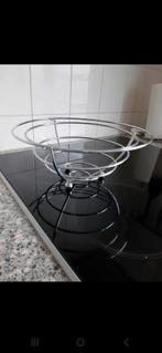 Fruitschaal zilver kleur, Huis en Inrichting, Woonaccessoires | Schalen en Manden, Overige materialen, Schaal, Rond, Ophalen of Verzenden