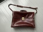 Italiaans leren aktetas, boekentas, laptoptas, Ophalen of Verzenden, 17 inch of meer, Zo goed als nieuw, Aktetas