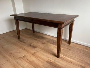 Vintage Houten Tafel 165x85x78 beschikbaar voor biedingen
