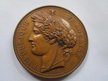 Bronzen penning Exposition Universelle Paris 1889 Oudine beschikbaar voor biedingen