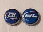 Bud Light Kroonkurken - 2 verschillende, Ophalen of Verzenden, Gebruikt, Flesje(s), Overige merken