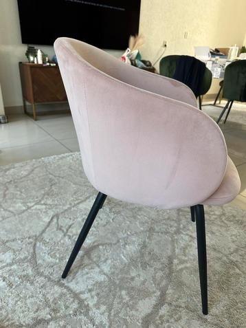 Roze velvet Eetkamerstoel beschikbaar voor biedingen