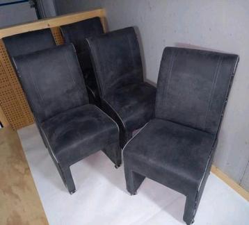 Set van 5 Grijze Eetkamerstoelen beschikbaar voor biedingen