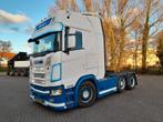 Mooie Scania S500 6x2 trekker met schuifschotel, Automaat, Euro 6, Scania, Wit