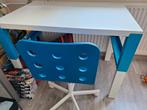 Bureau (ikea pahl) met bureaustoel verstelbaar, Huis en Inrichting, Bureaus, Ophalen, In hoogte verstelbaar, Zo goed als nieuw