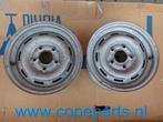 Rekord D commodore B 14inch 2 stuks staal, Ophalen, Gebruikt, Opel