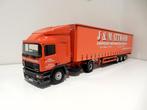 Tekno ERF EC11 4x2 + huifoplegger J&M Attwood 1/50, Hobby en Vrije tijd, Modelauto's | 1:50, Ophalen of Verzenden, Bus of Vrachtwagen