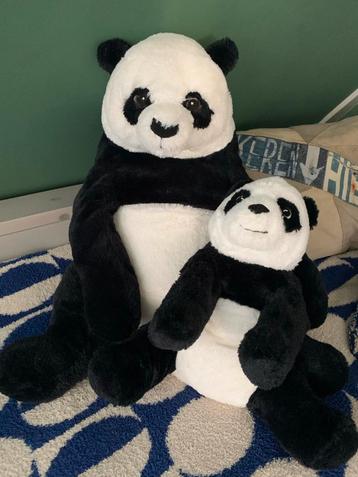 Knuffels Panda beren, moeder en kind. beschikbaar voor biedingen