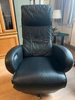 Comfortabele zwarte lounge stoel - gebruikt, Huis en Inrichting, Ophalen, Gebruikt, 75 tot 100 cm, Modern