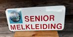 Emaille bord Senior melkleiding, Verzamelen, Ophalen of Verzenden, Gebruikt, Reclamebord