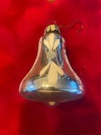 Oude antieke vintage kerstbal/kerstornament klok bel zilver, Diversen, Kerst, Ophalen of Verzenden, Nieuw