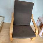 Poang stoel met houten frame, Huis en Inrichting, Ophalen, Hout, Gebruikt, Bruin
