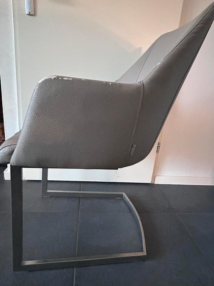 6 Xooon Eetkamerstoelen - Opknapper!, Huis en Inrichting, Stoelen, Gebruikt, Vijf, Zes of meer stoelen, Overige materialen, Grijs