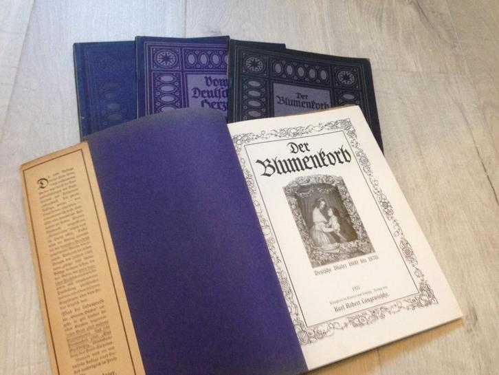 Prachtige antieke Duitse ’Blauen Bücher'kunstboekjes (1909–1, Antiek en Kunst, Antiek | Boeken en Bijbels, Ophalen of Verzenden