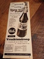Advertentie Hero vruchtensiroop  drink gezond 1958, Verzamelen, Ophalen of Verzenden, Zo goed als nieuw, Overige typen