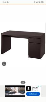 Bureau zwart Malm, Huis en Inrichting, Bureaus, Ophalen, Gebruikt