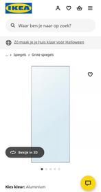 Hovet spiegel aluminium, Huis en Inrichting, Woonaccessoires | Spiegels, Ophalen, Zo goed als nieuw, 75 tot 100 cm, 150 tot 200 cm