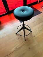 IKEA Trollberget Kruk - Zwart Leer - Zo Goed Als Nieuw, Huis en Inrichting, Ophalen, In hoogte verstelbaar, 60 tot 90 cm, Leer