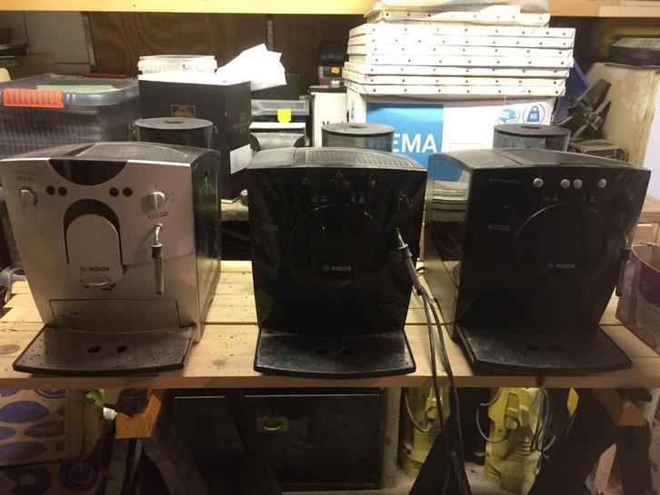 3 Bosch (bonen) koffiemachines, Witgoed en Apparatuur, Koffiezetapparaten, Gebruikt, Gemalen koffie, Koffiebonen, Koffiemachine
