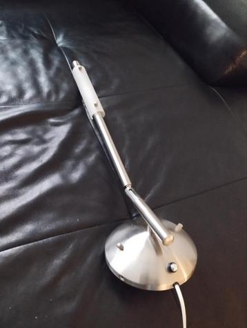 Design rvs wand/plafond lamp. Led + Hallogeen. beschikbaar voor biedingen