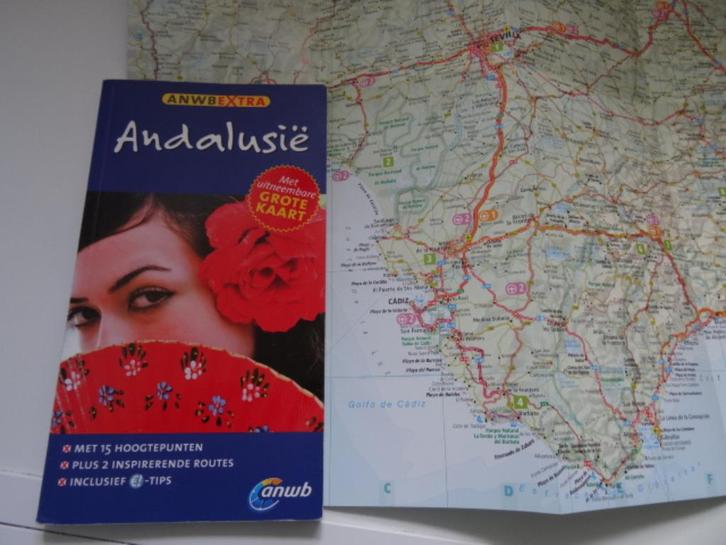 anwb extra reisgids Andalusie / met de landkaart, Boeken, Reisgidsen, Zo goed als nieuw, Reisgids of -boek, Europa, ANWB, Ophalen of Verzenden