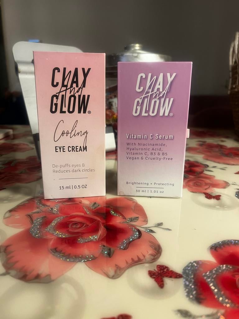Clay and Glow eye cream and serum, Verzenden, Nieuw, Gehele gezicht, Verzorging