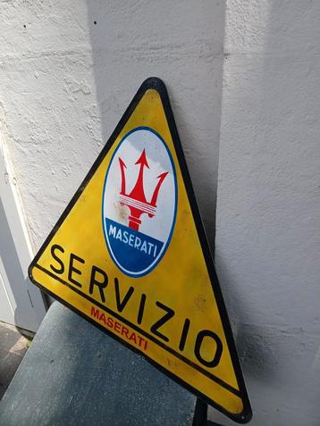 Maserati service reclamebord geen emaille beschikbaar voor biedingen