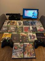 Microsoft Xbox 360 e 500gb Kinect 2 controllers 18 spellen, Spelcomputers en Games, Spelcomputers | Xbox 360, Gebruikt, 360 E