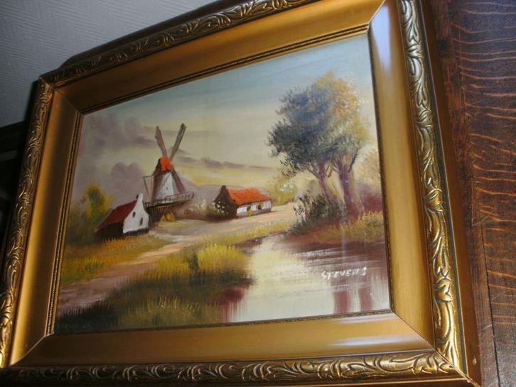 2 mooie gesigneerde schilderijen(1960) -Samen voor 70 euro, Antiek en Kunst, Kunst | Schilderijen | Klassiek, Ophalen of Verzenden