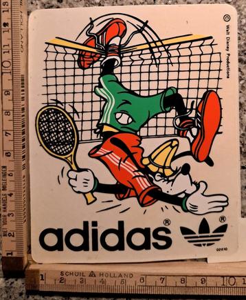 Vintage sticker Adidas logo merk Goofy Tennis strip beschikbaar voor biedingen