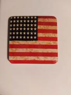 WW2 Magneet USA Vlag (48star) 5x5cm, Ophalen of Verzenden, Overige soorten, Amerika, Overige typen